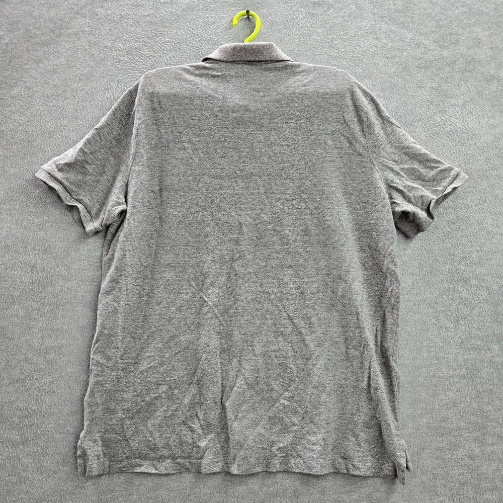Polo Ralph Lauren Men Polo‎ Shirt XL Gray Logo Embroidered Short Sleeve Classic